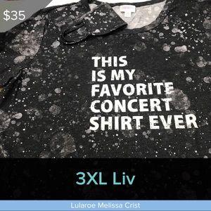 Lularoe liv 3xl rock n roll band